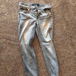 Light blue Women's button fly Jeans